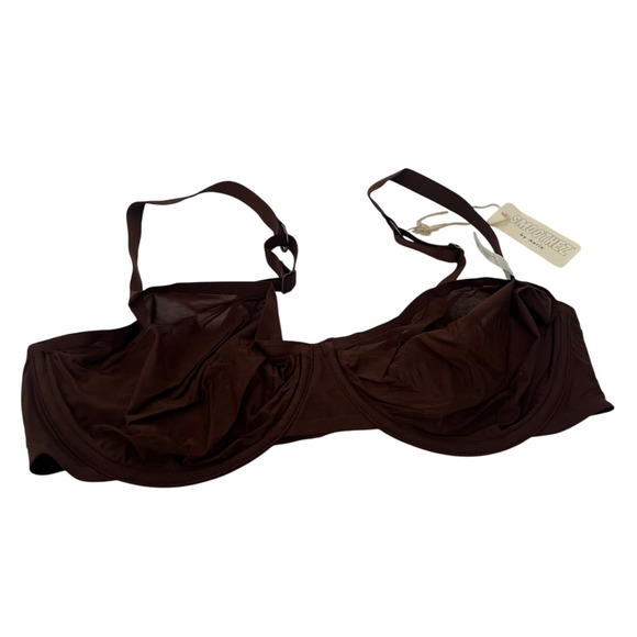 NWT Aerie Women's Smoothez Mesh Unlined Balconette Underwire Brown Size 36D - Picture 1 of 13